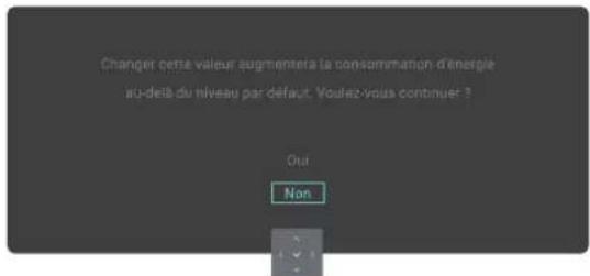 ALIENWARE AW2725DM - Messages d'avertissement de l'OSD - 3