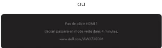 ALIENWARE AW2725DM - Messages d'avertissement de l'OSD - 9