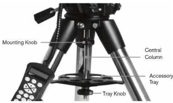 CELESTRON Advanced VX 7 Maksutov Cassegrain - Attaching the Accessory Tray - 1