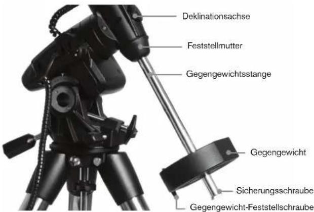 CELESTRON Advanced VX 7 Maksutov Cassegrain - Installation der Gegengewichtsstange - 1