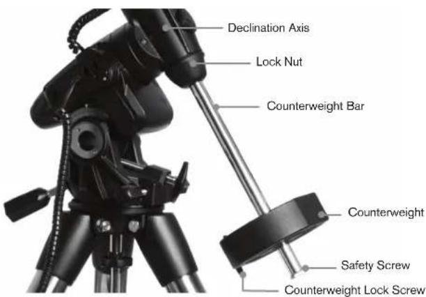 CELESTRON Advanced VX 925 EdgeHD - Installing the Counterweight Bar - 1