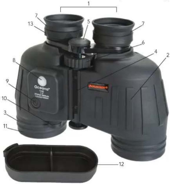 CELESTRON Oceana 7x50 - BESTANDTEILE DES FERNGLASES - 1