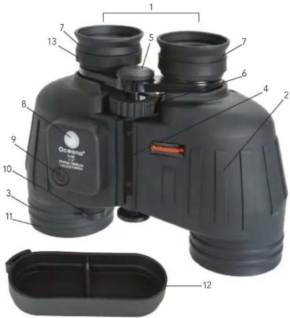 CELESTRON Oceana 7x50 - PARTS OF THE BINOCULAR - 1