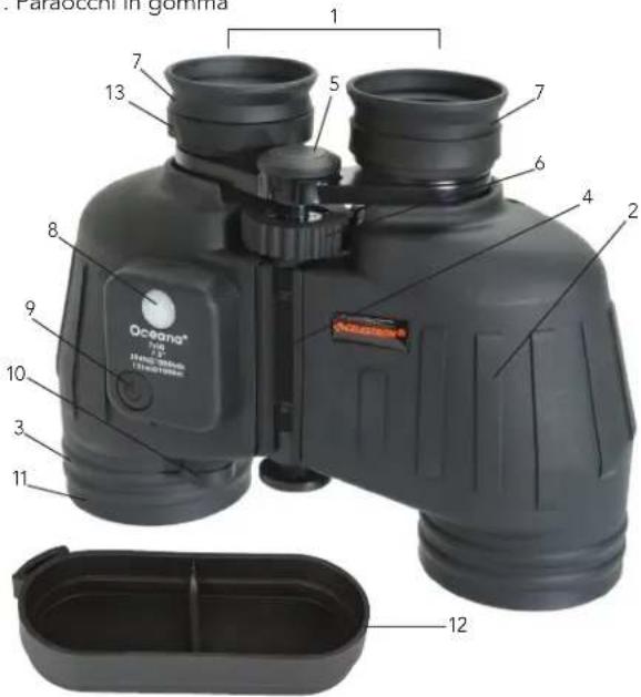 CELESTRON Oceana 7x50 - PARTI DEL BINOCOLO - 1