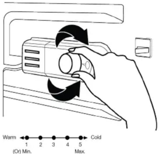 WHIRLPOOL W55R1 112W - Réglage de la température de fonctionnement - 1