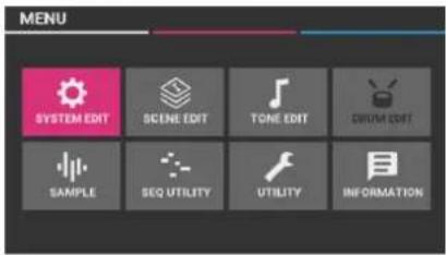 ROLAND JUNO-D7 - Appuyez sur le bouton [MENU]. - 1