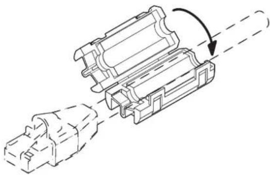 ROLAND M-5000C - Attaching the Ferrite Cores - 3