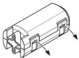 ROLAND M-5000C - Attaching the Ferrite Cores - 1