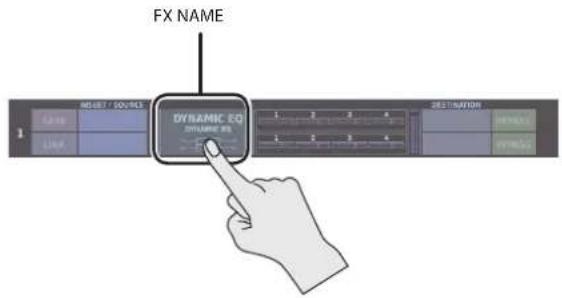ROLAND M-5000C - Tap  and select the effect library. - 1