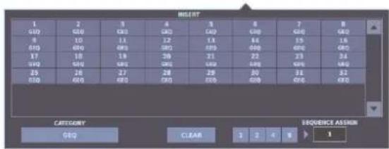 ROLAND M-5000C - Tap  and select the effect category , then select the number of the GEQ to insert. - 1