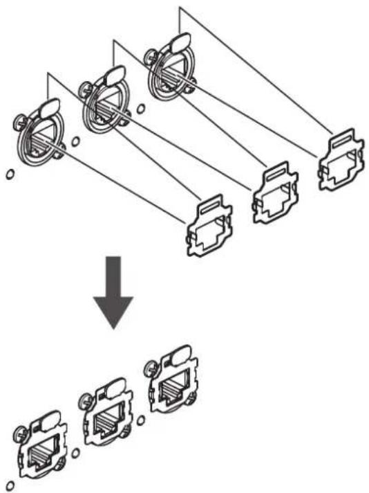 ROLAND M-5000C - Attaching the REAC Connector Covers - 1