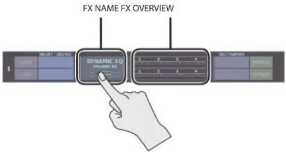 ROLAND M-5000C - Tap  and select the effect library. - 1