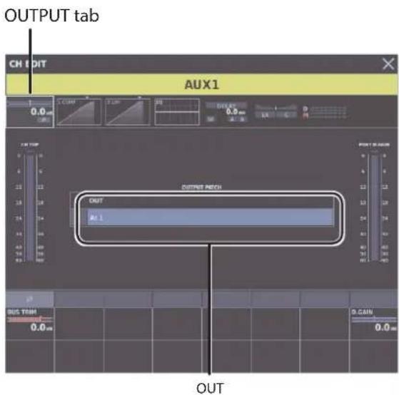 ROLAND M-5000C - Selecting the Destination for an Output Bus - 1