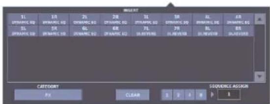 ROLAND M-5000C - Tap  or , then select the number of the FX to insert. - 1