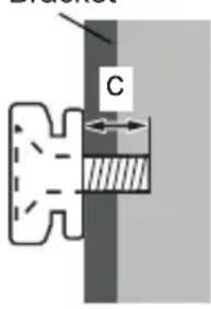 PANASONIC TX-50HX585E - When using the wall-hanging bracket - 2