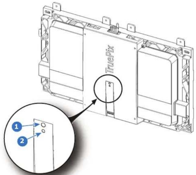 Barco TruePix TP0.9 - Indicateurs LED de diagnostic et bouton de test - 1