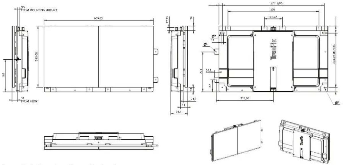 Barco TruePix TP0.9 - A.1 Dimensions de la grille - 1