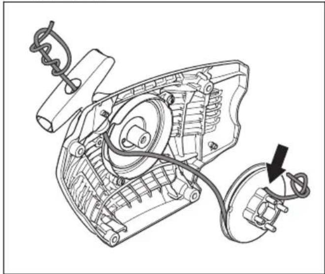 HUSQVARNA 560 XP G Mark II - Een gebroken of versleten startkoord vervangen - 3