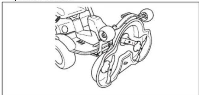 HUSQVARNA R 214T AWD - Pour mettre le carter de coupe en position d'entretien - 3