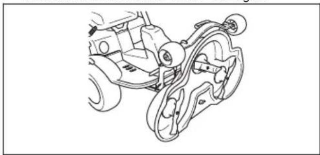 HUSQVARNA R 214T AWD - So bringen Sie das Mähdeck in die Wartungsposition - 3