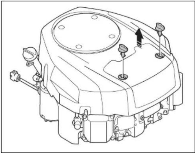 HUSQVARNA R 214T AWD - Čiščenje in pregled pokrov zračnega filtra - 1