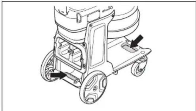 HUSQVARNA DE 110iH - So bewegen Sie das Gerät über lange Entfernungen - 3