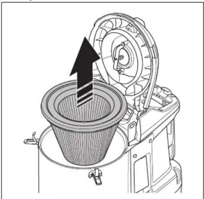 HUSQVARNA DE 110iH - Het voorfilter met water reinigen - 4