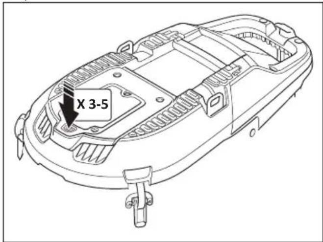 HUSQVARNA DE 110iH - Élimination des particules de poussière du préfiltre pendant le fonctionnement - 2