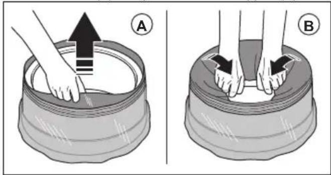 HUSQVARNA DE 110iH - Pour installer une cassette de sac Longopac neuve - 2