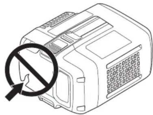HUSQVARNA DE 110iH - To do a check of the battery and the battery holder - 3