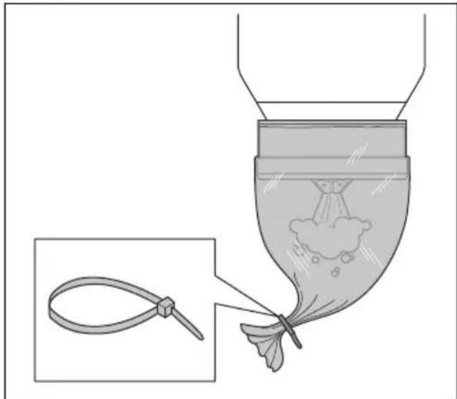 HUSQVARNA DE 110iH - Pour installer une cassette de sac Longopac neuve - 6
