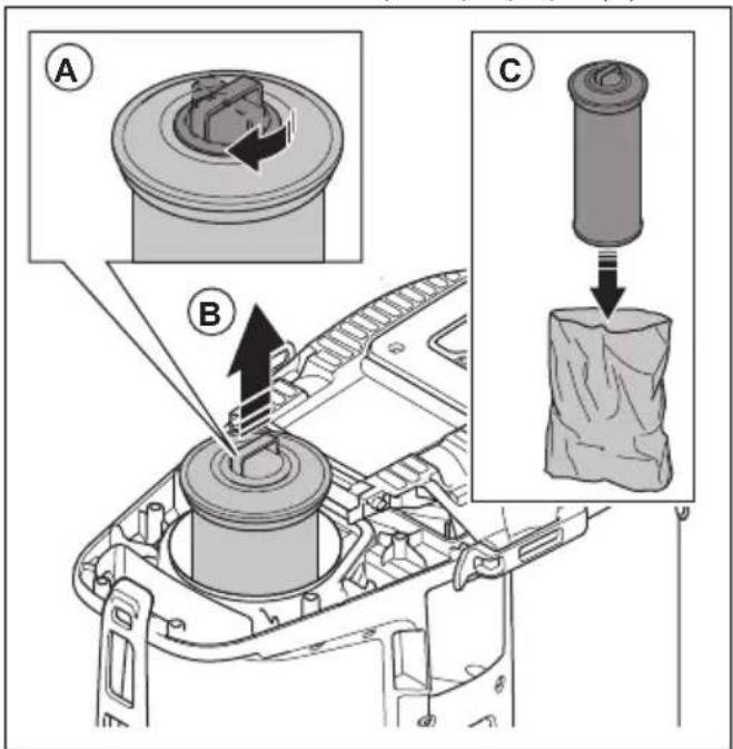 HUSQVARNA DE 110iH - Pour remplacer le filtre HEPA - 8