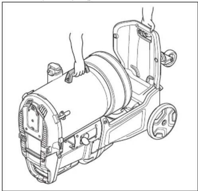 HUSQVARNA DE 110iH - Het product over korte afstanden verplaatsen - 1