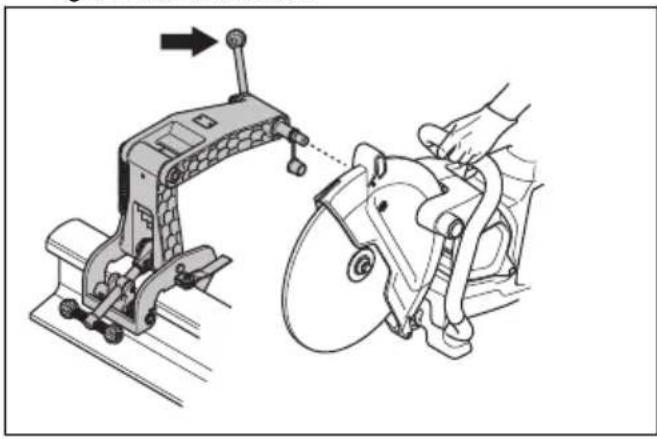 HUSQVARNA K 1 PACE - To install the rail fixture RA 11 - 4