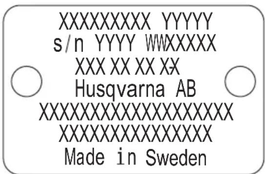 HUSQVARNA K 1 PACE - Plaque signalétique - 1
