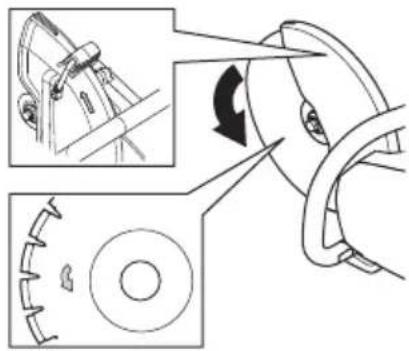 HUSQVARNA K 1 PACE - To examine the direction of rotation of the cutting blade - 1