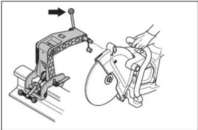 HUSQVARNA K 1 PACE - So installieren Sie die Schienenvorrichtung RA 11 - 4