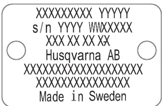HUSQVARNA K 1 PACE - Typeplaatje - 1