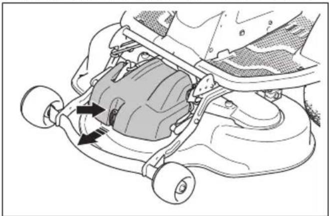 HUSQVARNA R 200iX AWD - De afdekking van het maaidek verwijderen en monteren - 1