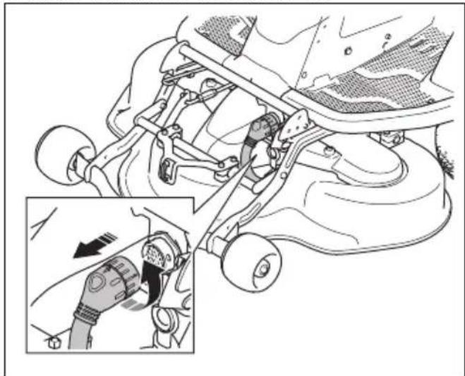 HUSQVARNA R 200iX AWD - Verwijderen en bevestigen van het maaidek - 4