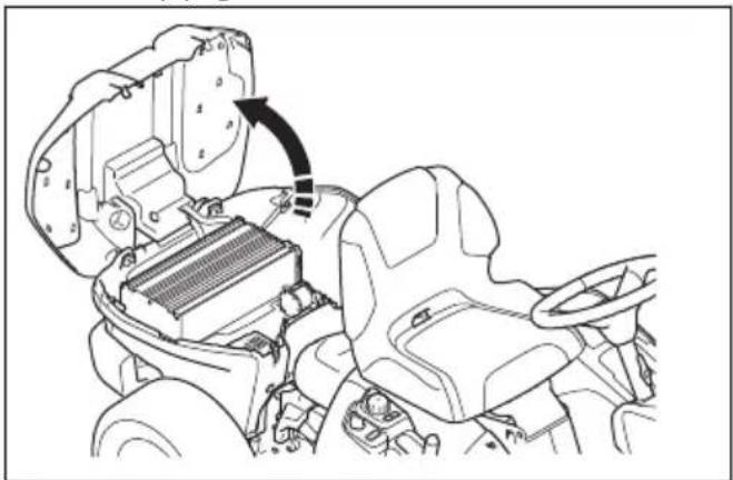 HUSQVARNA R 200iX AWD - De luchtinlaten op de regeleenheid voor de achterste aandrijfmotor reinigen - 1