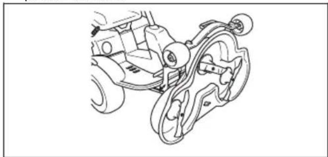 HUSQVARNA R 200iX AWD - Pour mettre le carter de coupe en position d'entretien - 1