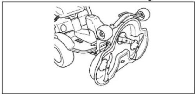 HUSQVARNA R 200iX AWD - So bringen Sie das Mähdeck in die Wartungsposition - 1