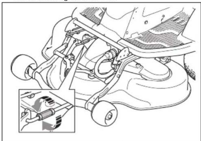 HUSQVARNA R 200iX AWD - So stellen Sie die Fluchtung des Mähdecks ein - 2