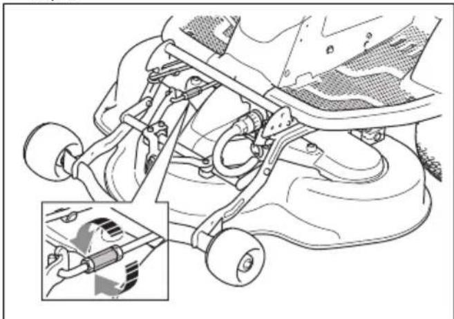 HUSQVARNA R 200iX AWD - Pour régler le parallélisme du carter de coupe - 2