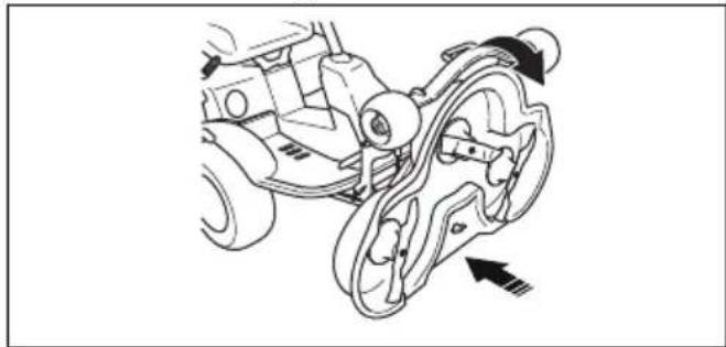 HUSQVARNA R 200iX AWD - So bringen Sie das Mähdeck in die Mähposition - 2