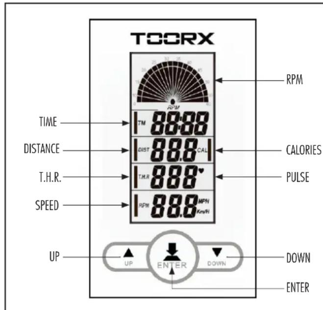 Toorx SRX 65 - Boutons UP / DOWN - 1