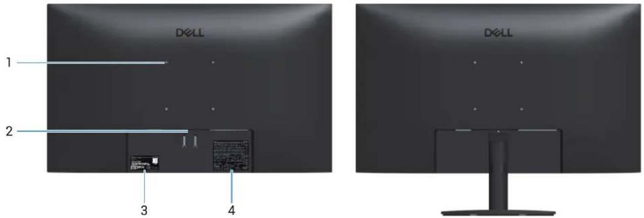 DELL Pro 27 Monitor E2725HM - Identifier les pièces et les commandes - 2
