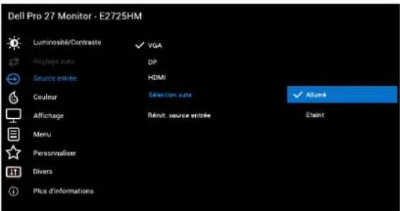 DELL Pro 27 Monitor E2725HM - Accéder au menu OSD - 8