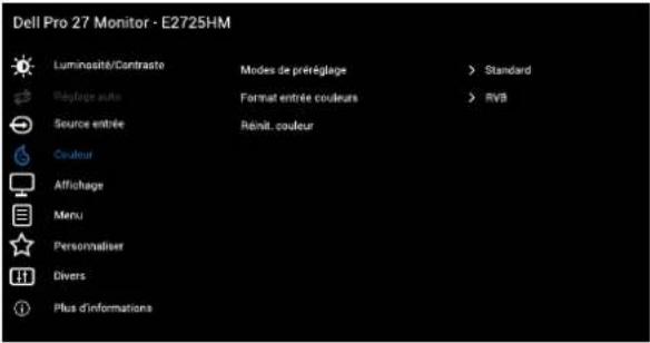 DELL Pro 27 Monitor E2725HM - Accéder au menu OSD - 9
